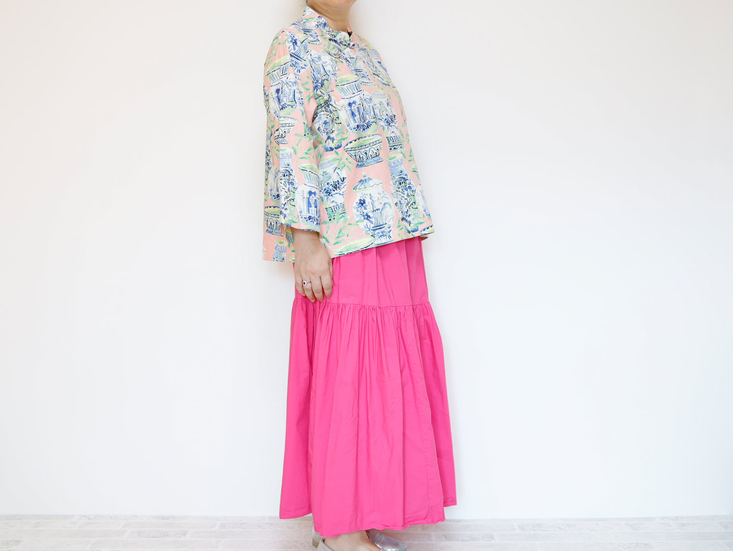<T27PV> CHINOISERIE Blouse PINK CHINA