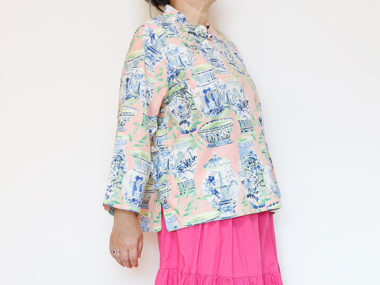 <T27PV> CHINOISERIE Blouse PINK CHINA