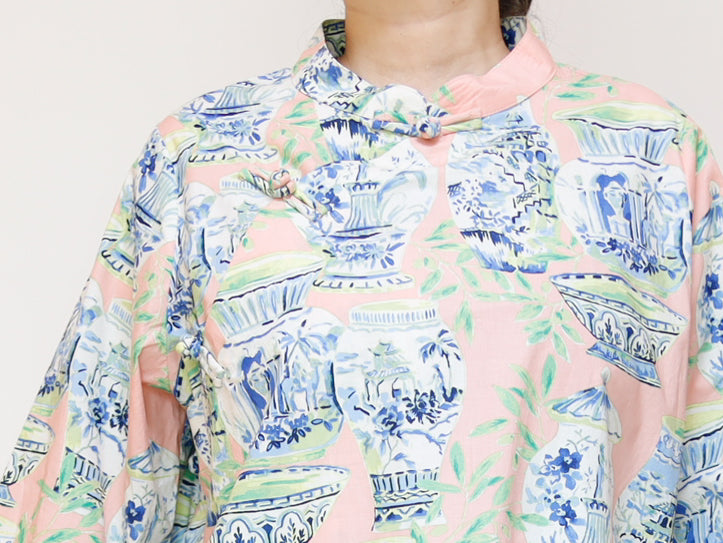 <T27PV> CHINOISERIE Blouse PINK CHINA