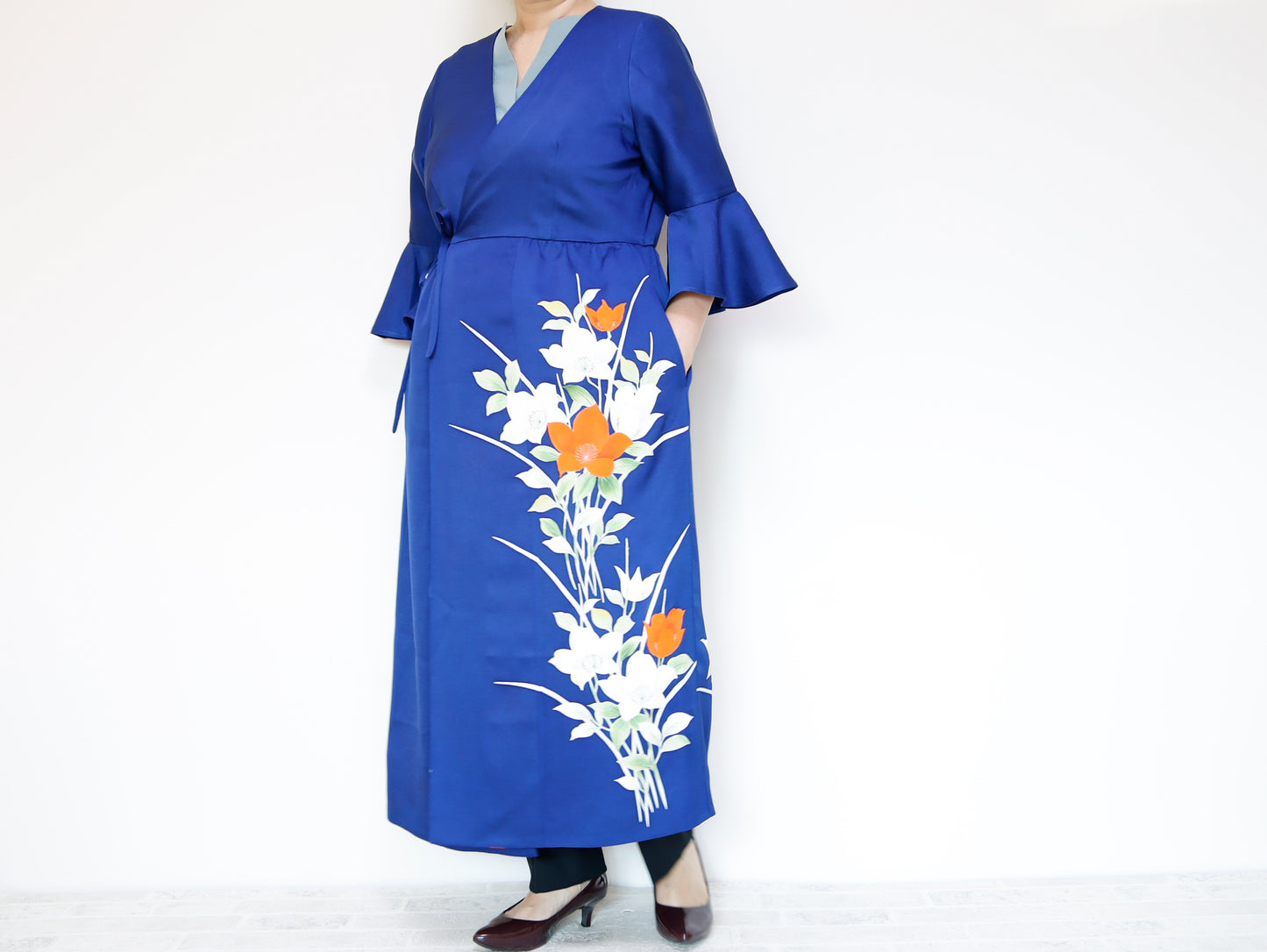 <D16-006> KIMONO WRAPED Dress'n Coat