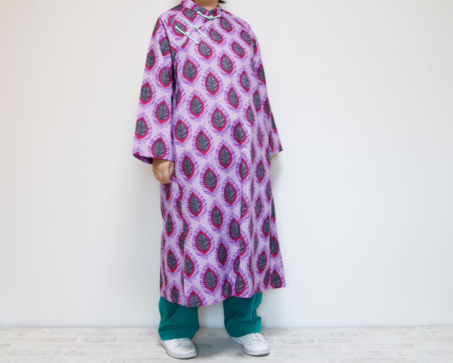 <D25J-001> CHINOISERIE DRESS AFRICAN PRINT