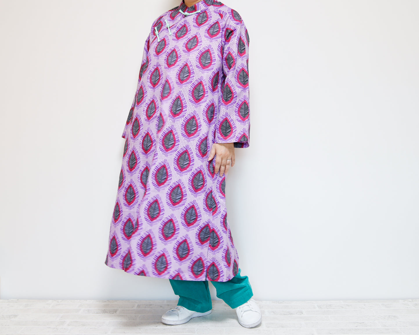 <D25J-001> CHINOISERIE DRESS AFRICAN PRINT