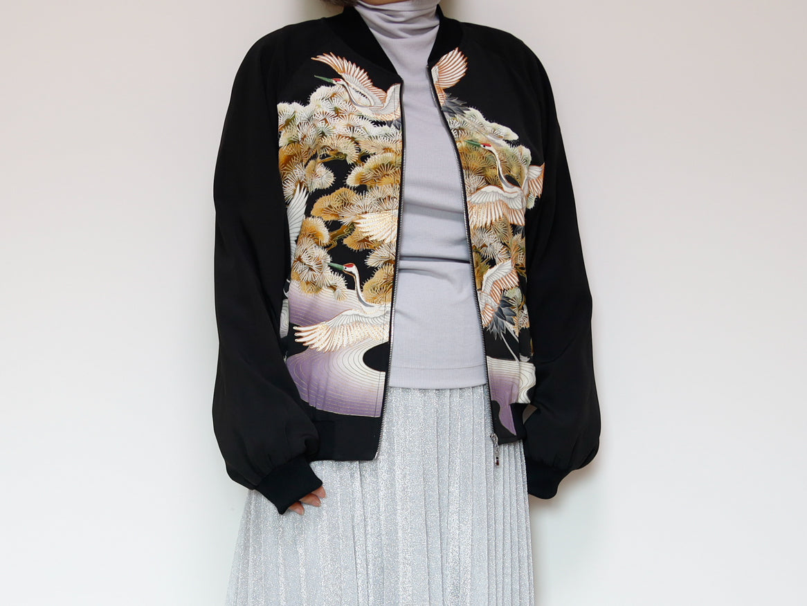 <J09-021> KIMONO BOMBER Jacket  -Mens M  Ladys XL