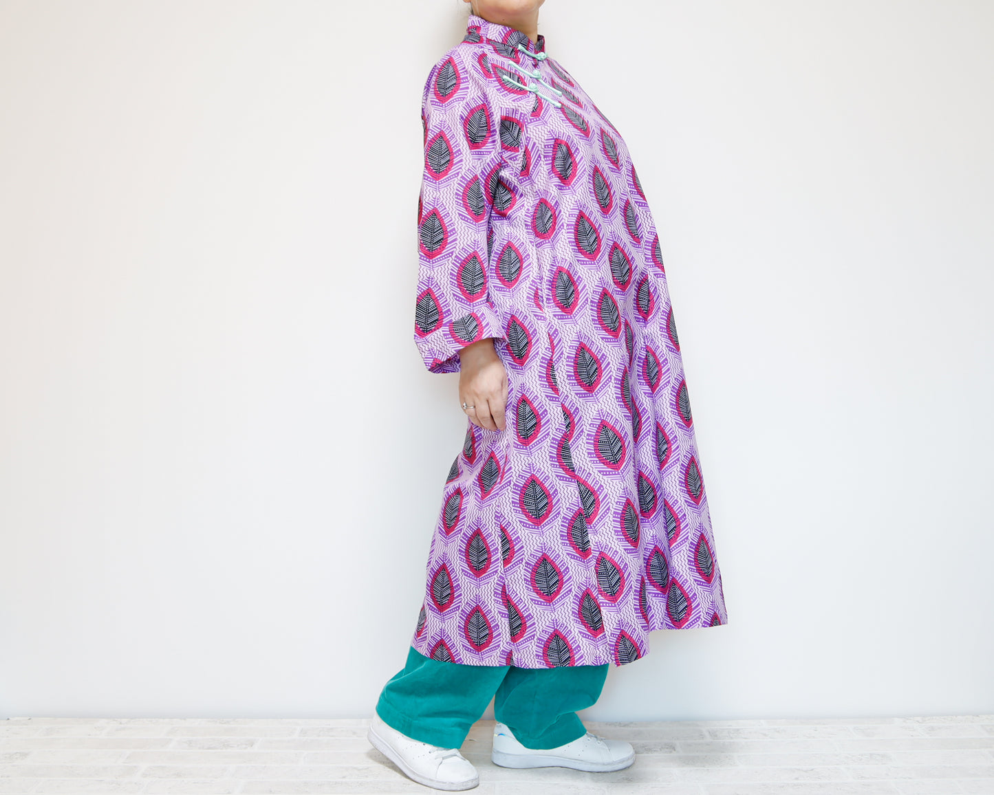 <D25J-001> CHINOISERIE DRESS AFRICAN PRINT