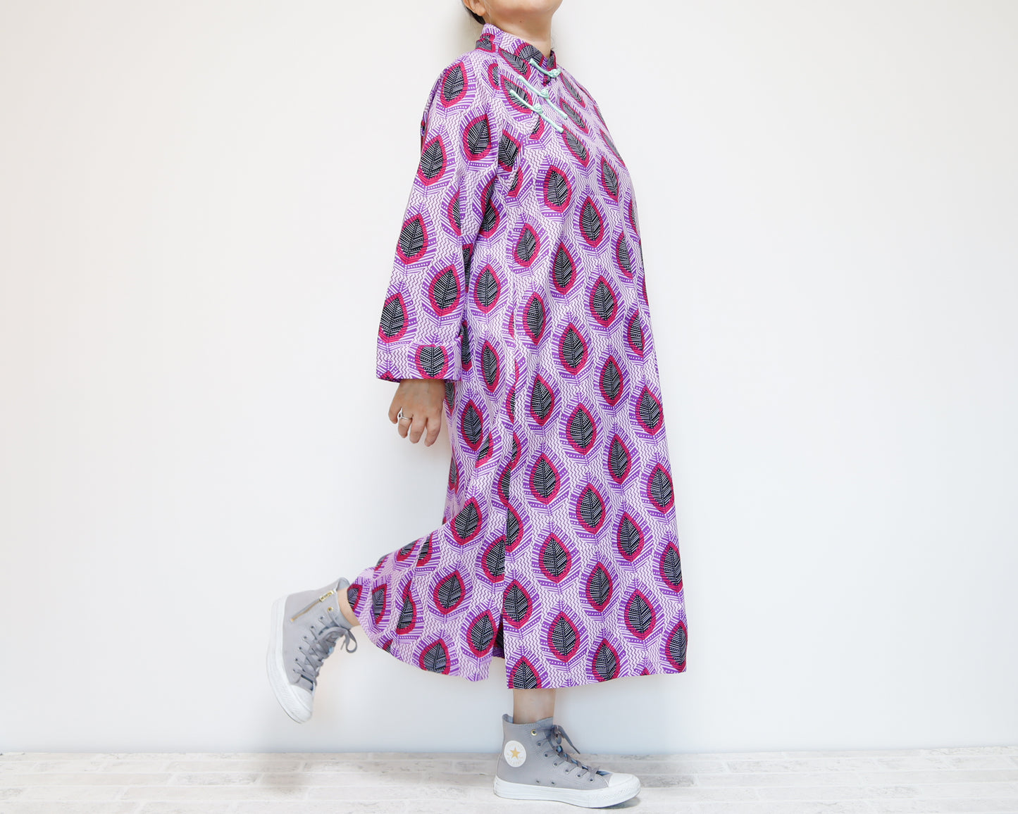 <D25J-001> CHINOISERIE DRESS AFRICAN PRINT
