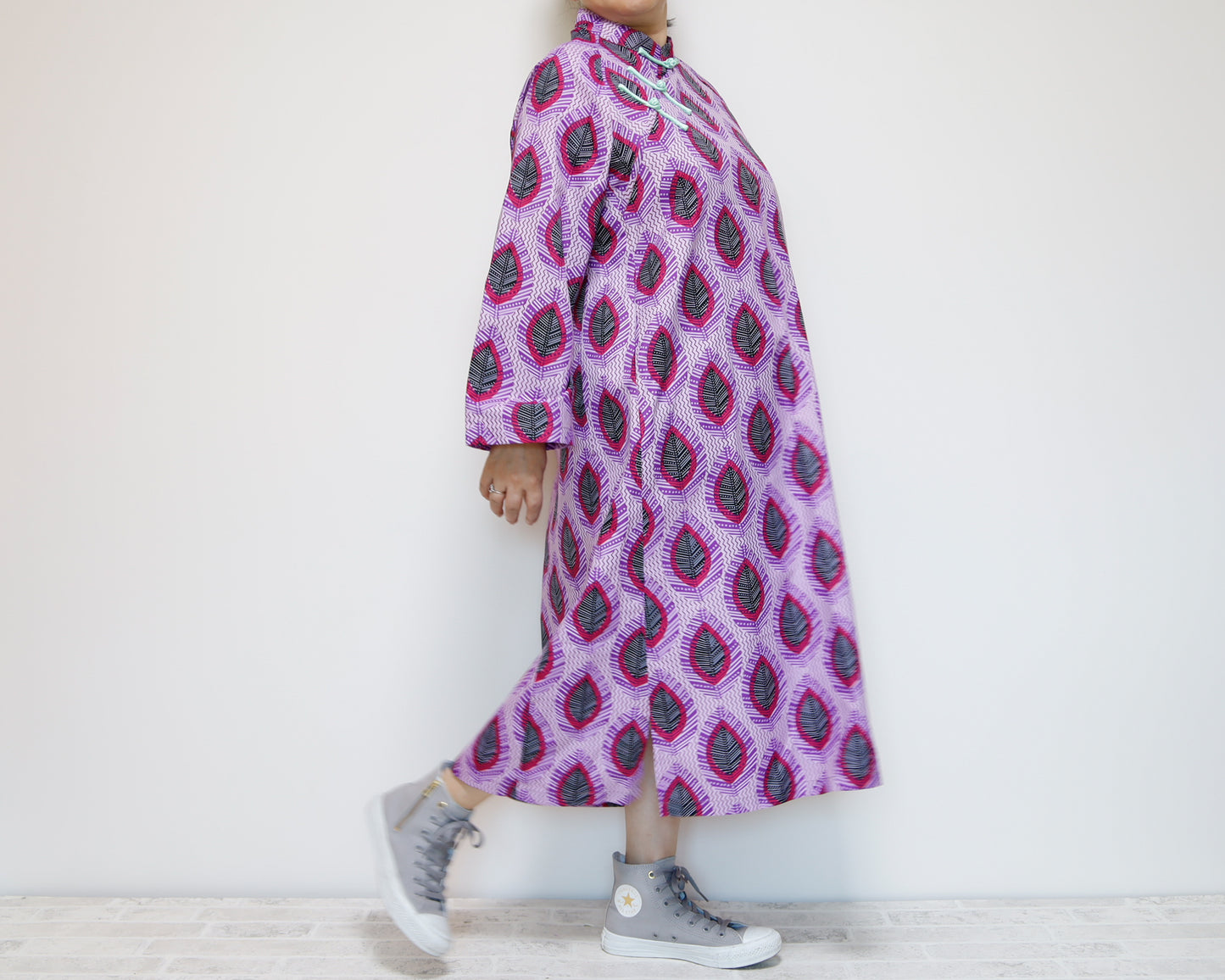 <D25J-001> CHINOISERIE DRESS AFRICAN PRINT