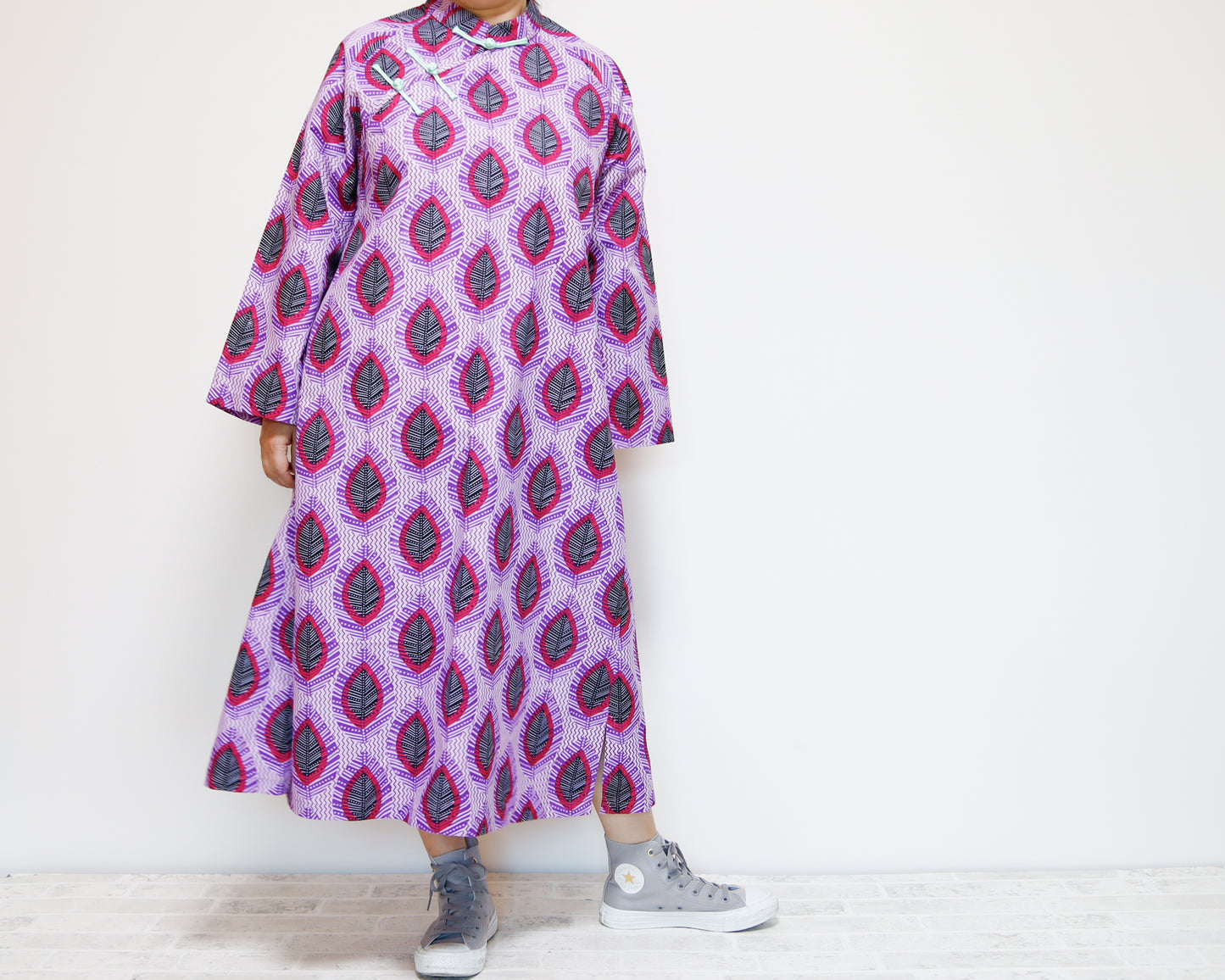 <D25J-001> CHINOISERIE DRESS AFRICAN PRINT