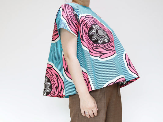 <T20-006>  AFRICAN PRINT Top