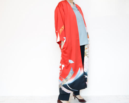 <J06-027> KIMONO Long Jacket
