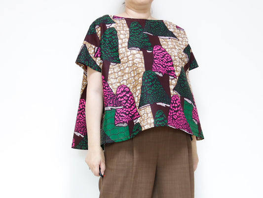 <T20-007>  AFRICAN PRINT Top