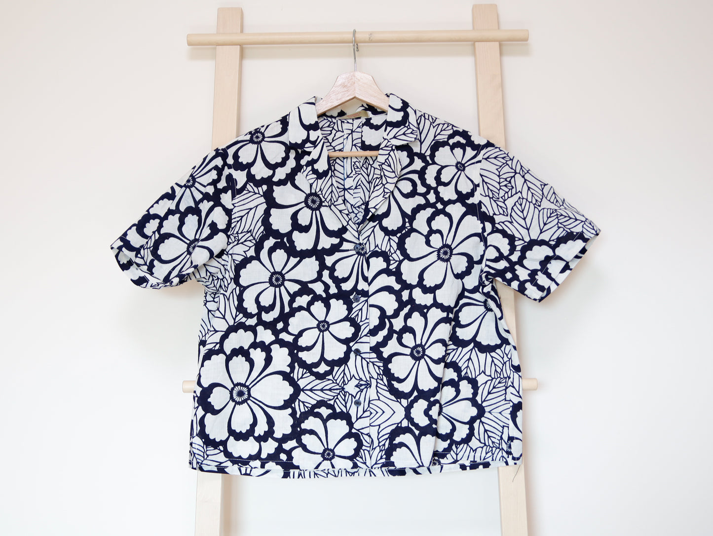 <T24K-001> ALOHA Shirt from YUKATA Summer Cotton Kimono