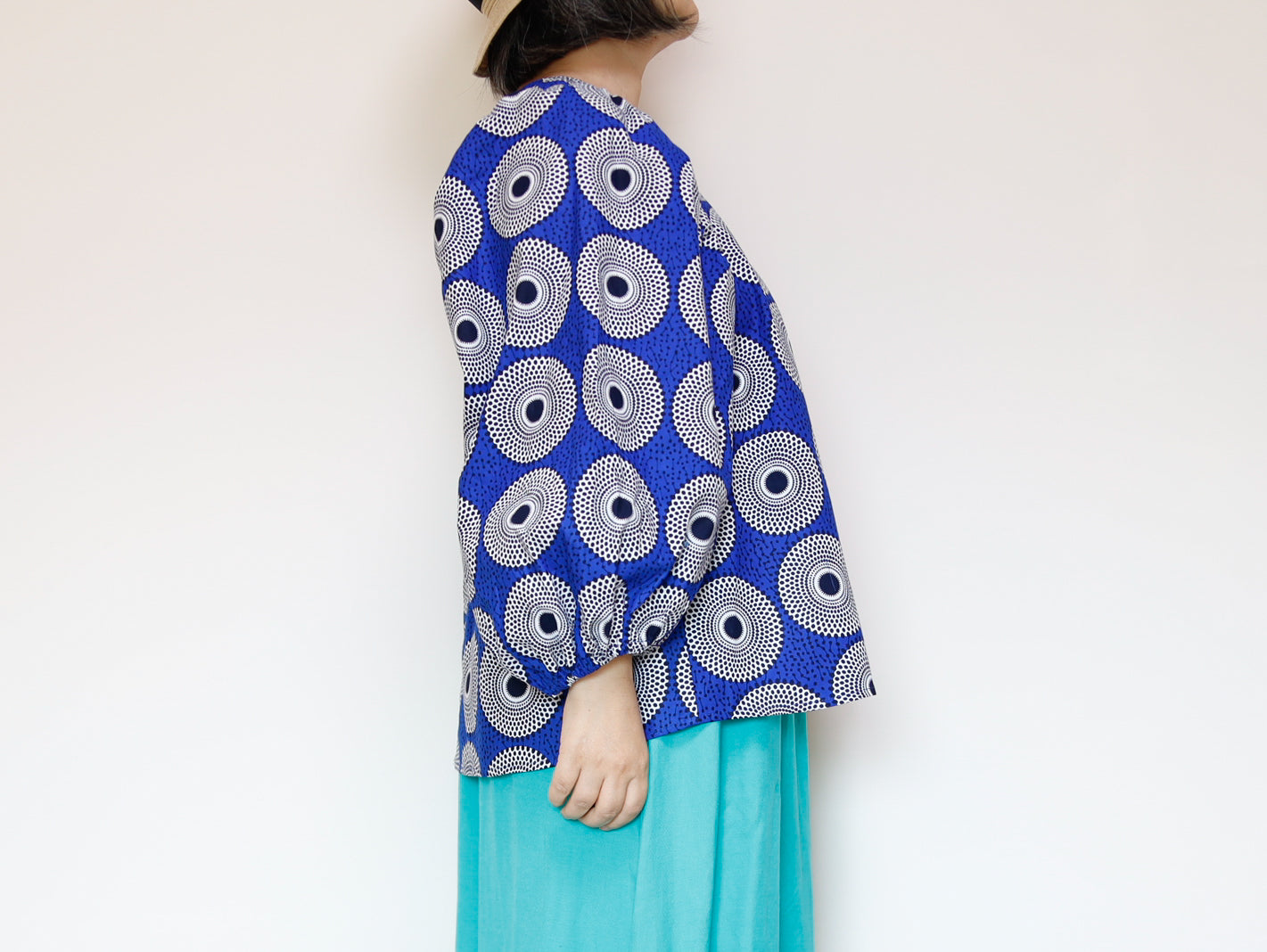 <T37-001> AFRICAN PRINT BLOUSE