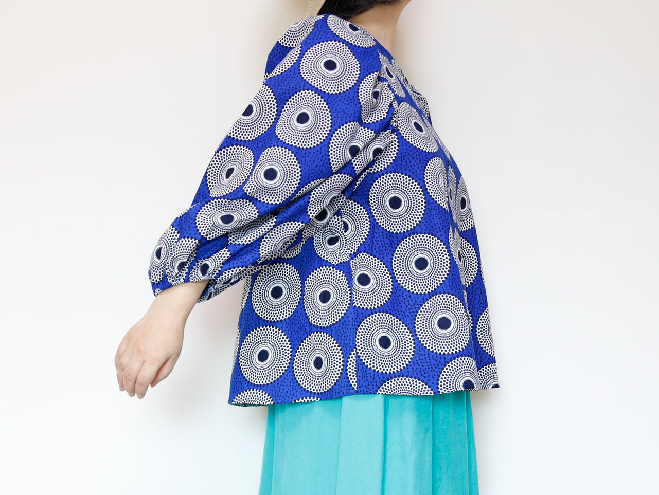 <T37-001> AFRICAN PRINT BLOUSE