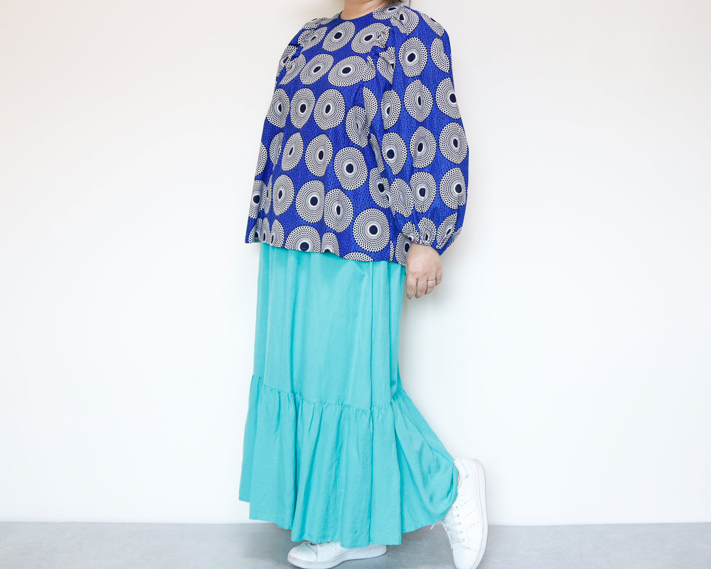 <T37-001> AFRICAN PRINT BLOUSE