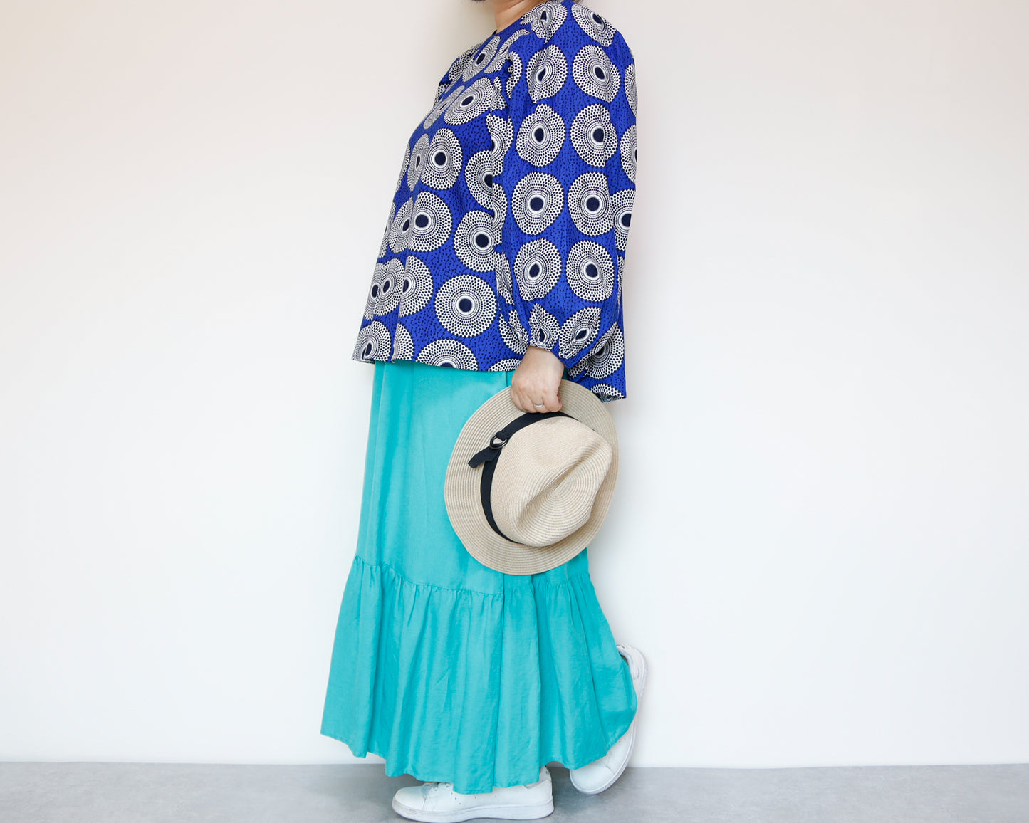 <T37-001> AFRICAN PRINT BLOUSE