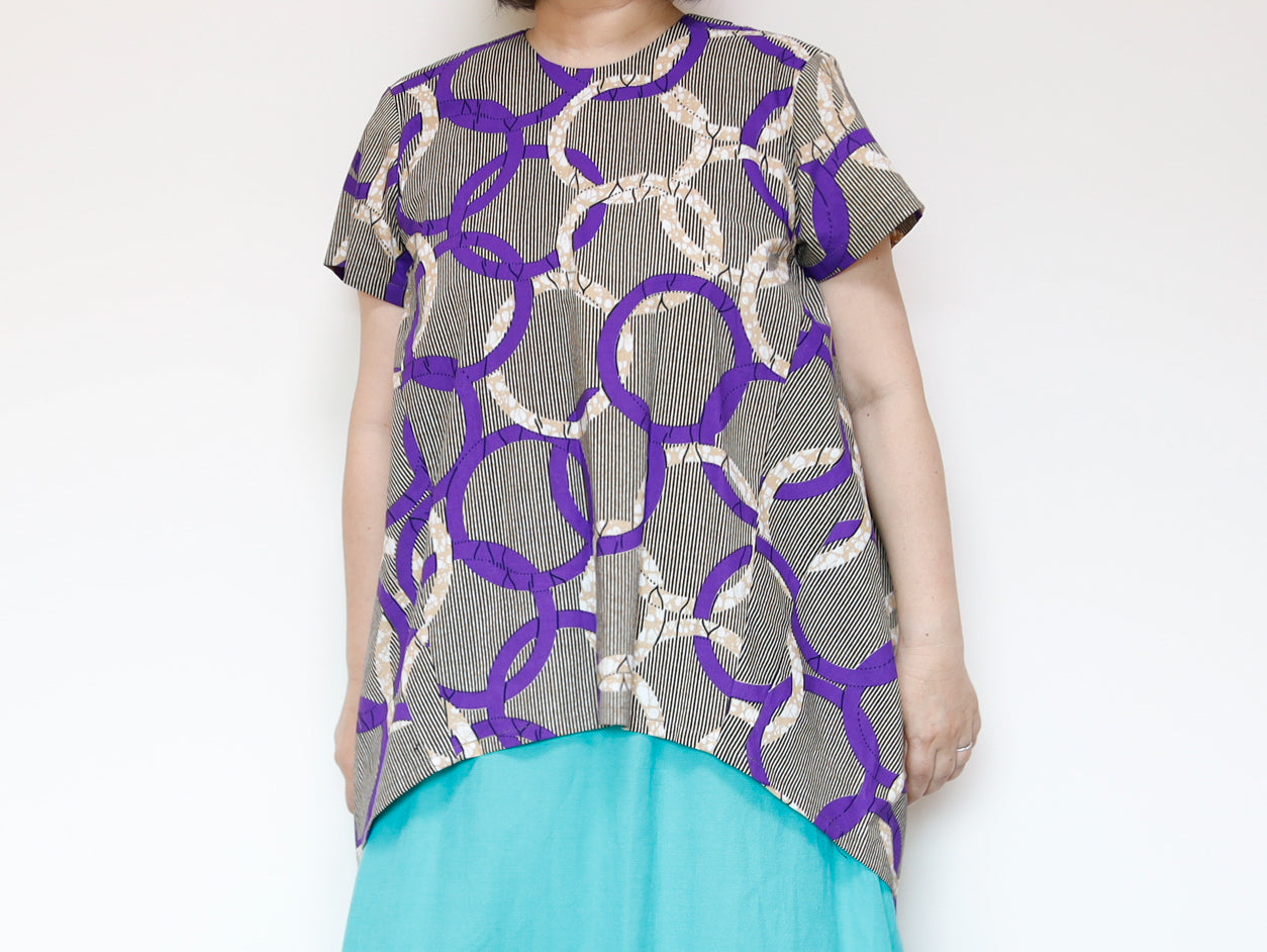 <T38-001> AFRICAN PRINT TOP