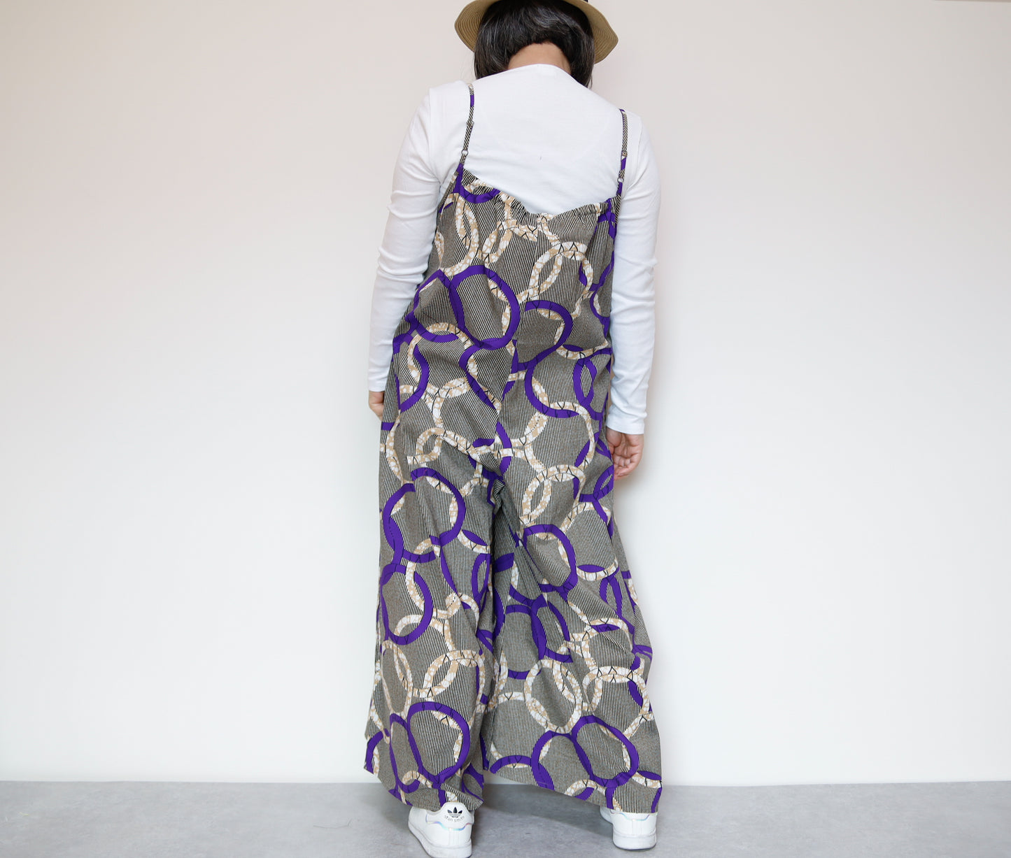 <D29J-002> AFRICAN PRINT OVERALLS / SALOPETTE