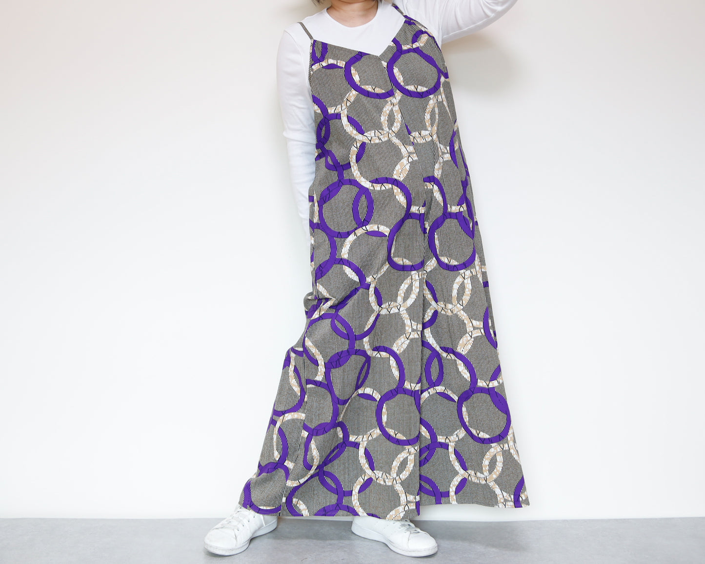 <D29J-002> AFRICAN PRINT OVERALLS / SALOPETTE