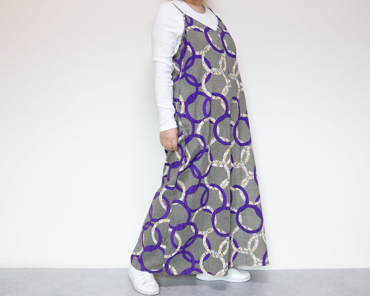 <D29J-002> AFRICAN PRINT OVERALLS / SALOPETTE