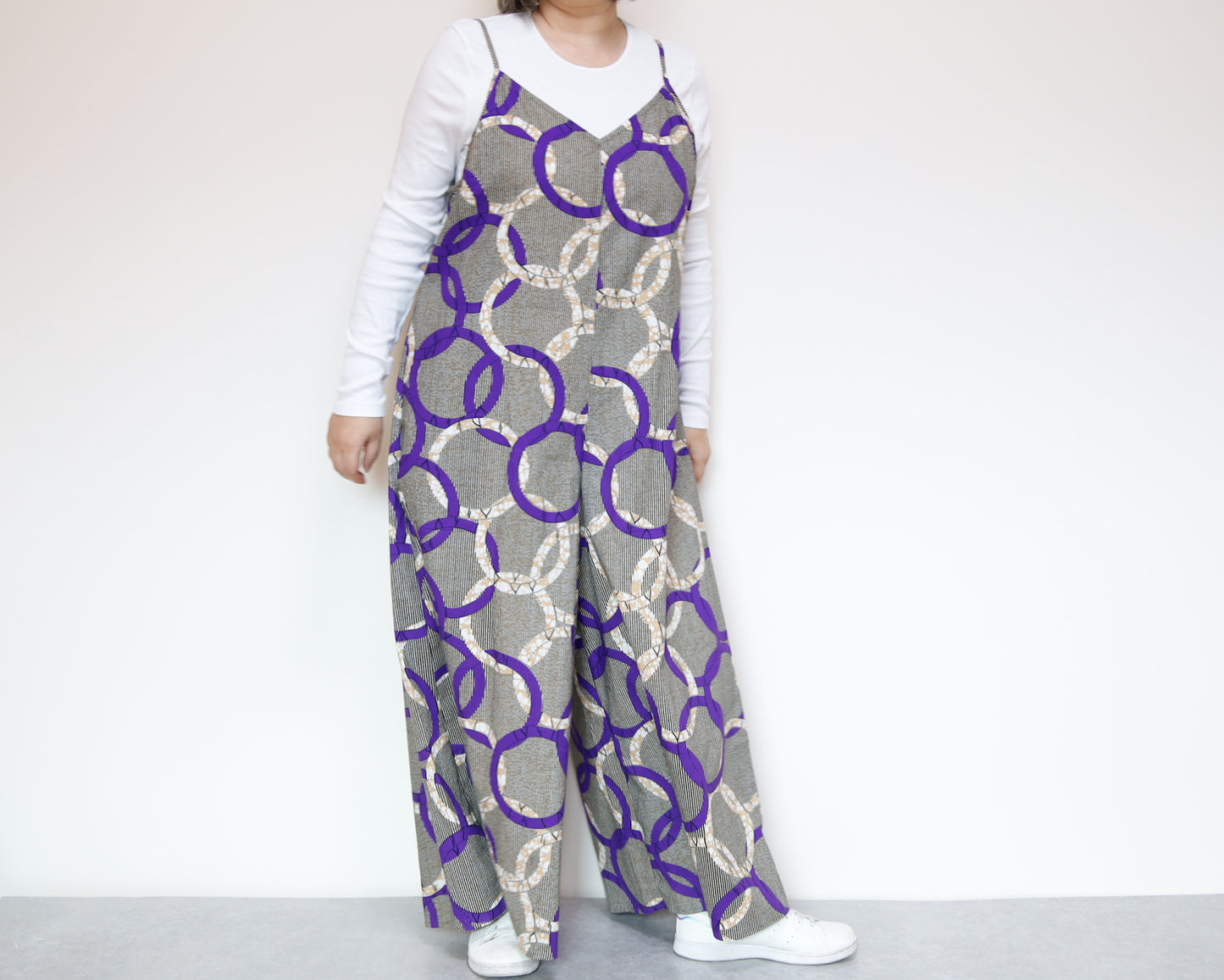 <D29J-002> AFRICAN PRINT OVERALLS / SALOPETTE