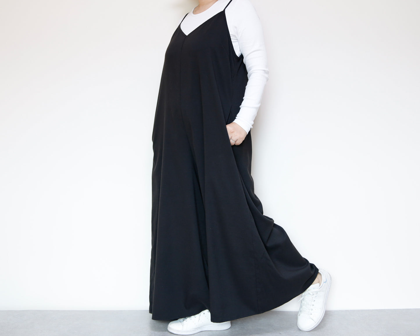 <D29NR> BLACK OVERALLS / SALOPETTE