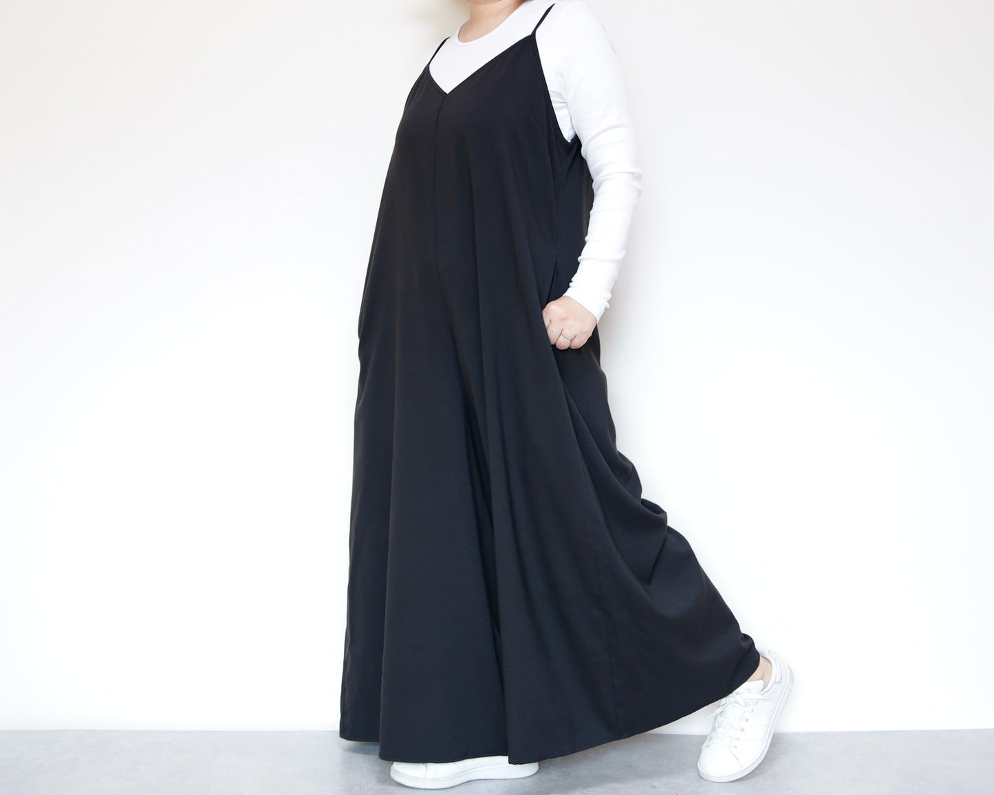<D29NR> BLACK OVERALLS / SALOPETTE