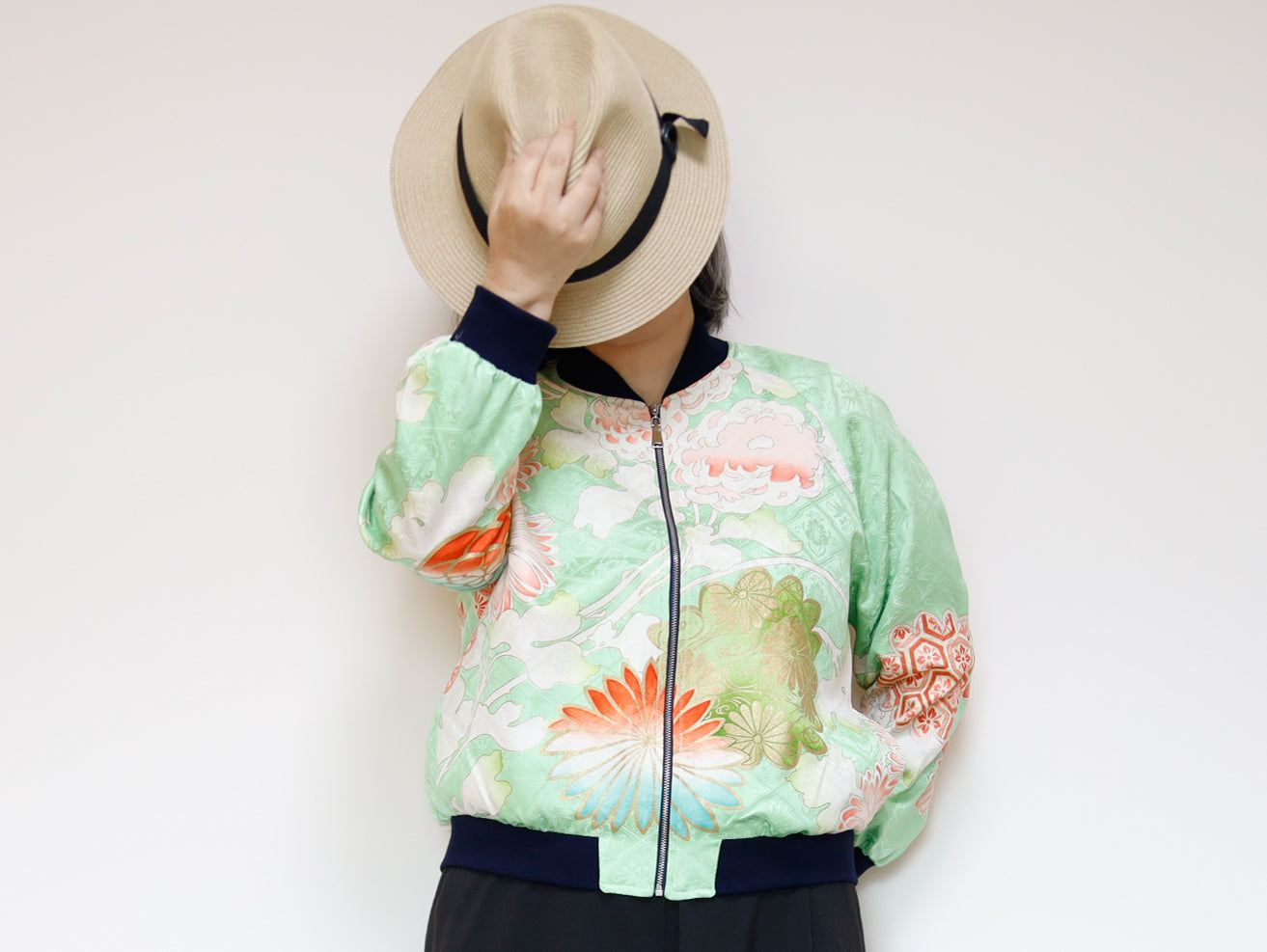 <J09-023> KIMONO BOMBER Jacket -SIZE M