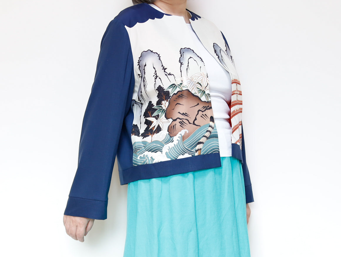 <J15K-025> KIMONO CREW NECK Jacket