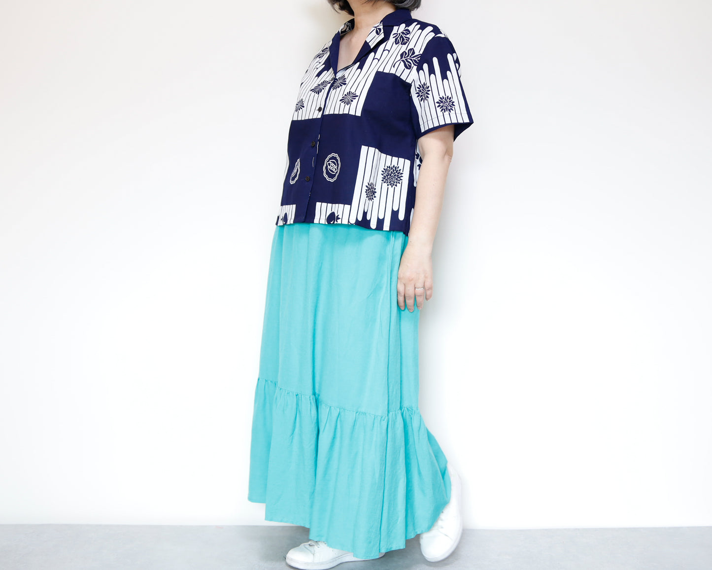 <T24K-003> ALOHA Shirt from YUKATA Summer Cotton Kimono
