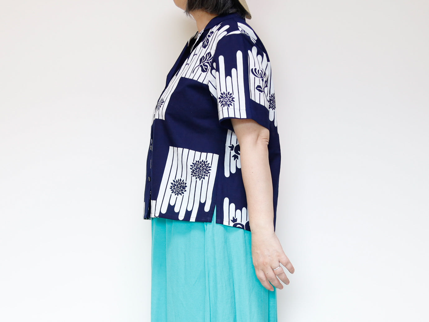 <T24K-003> ALOHA Shirt from YUKATA Summer Cotton Kimono