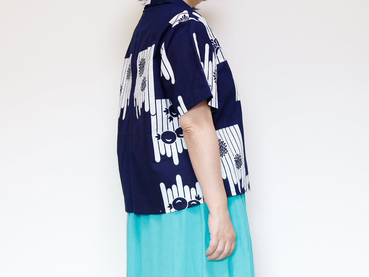 <T24K-003> ALOHA Shirt from YUKATA Summer Cotton Kimono