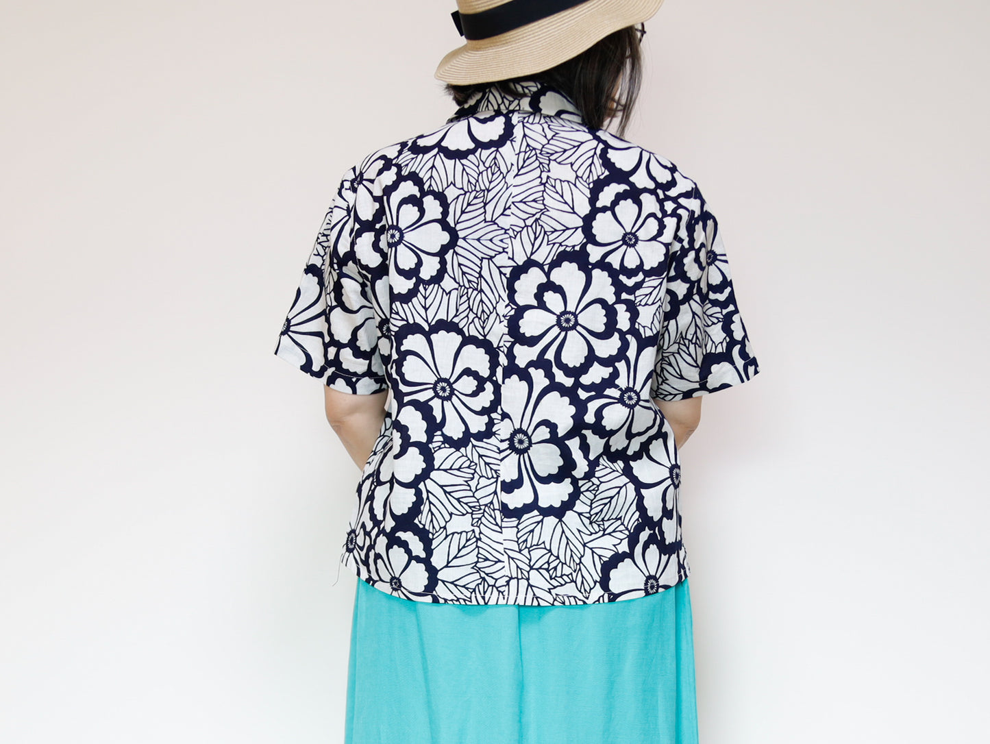<T24K-001> ALOHA Shirt from YUKATA Summer Cotton Kimono