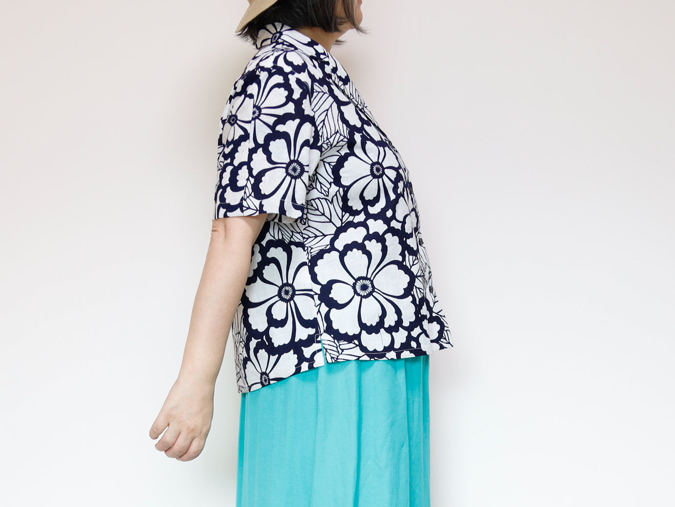 <T24K-001> ALOHA Shirt from YUKATA Summer Cotton Kimono