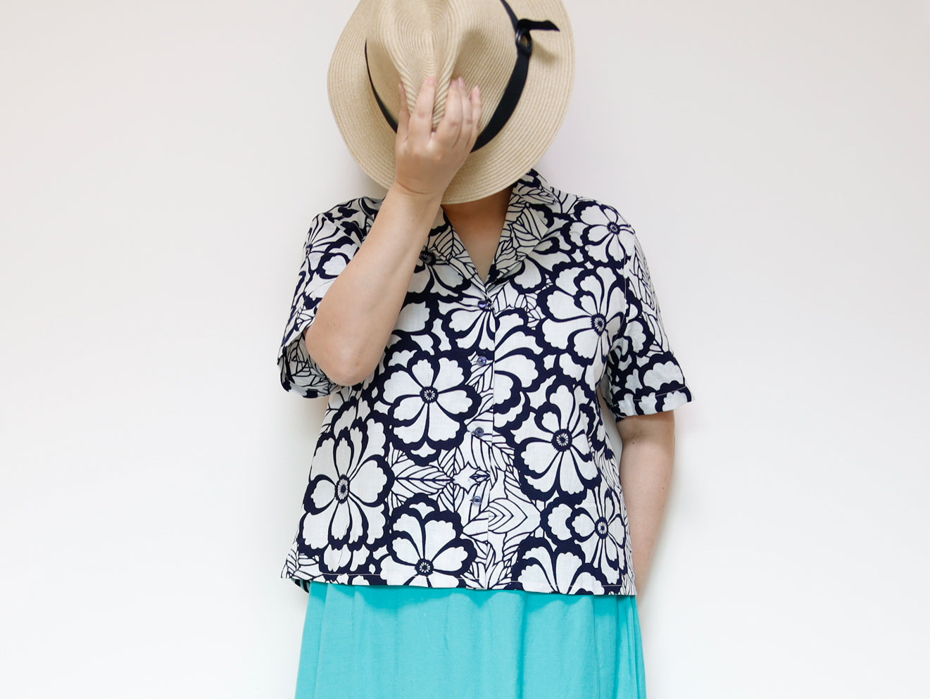 <T24K-001> ALOHA Shirt from YUKATA Summer Cotton Kimono