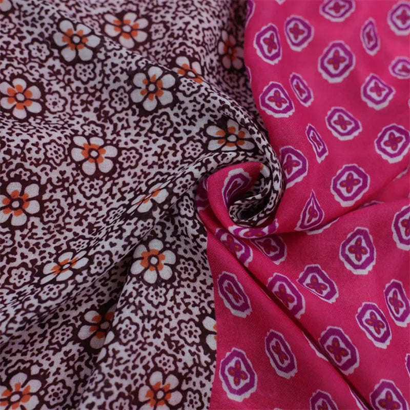 <A26> PRINTED Scarf PINK