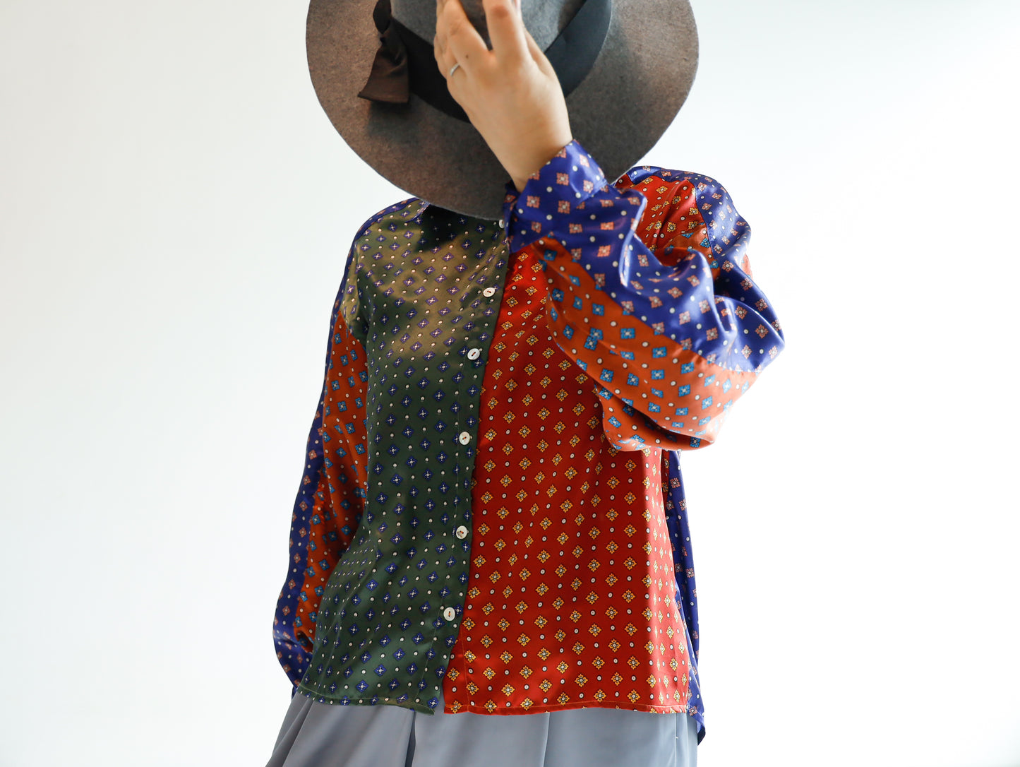 <T30RA> HANDSOME PATCHED WORK Shirt
