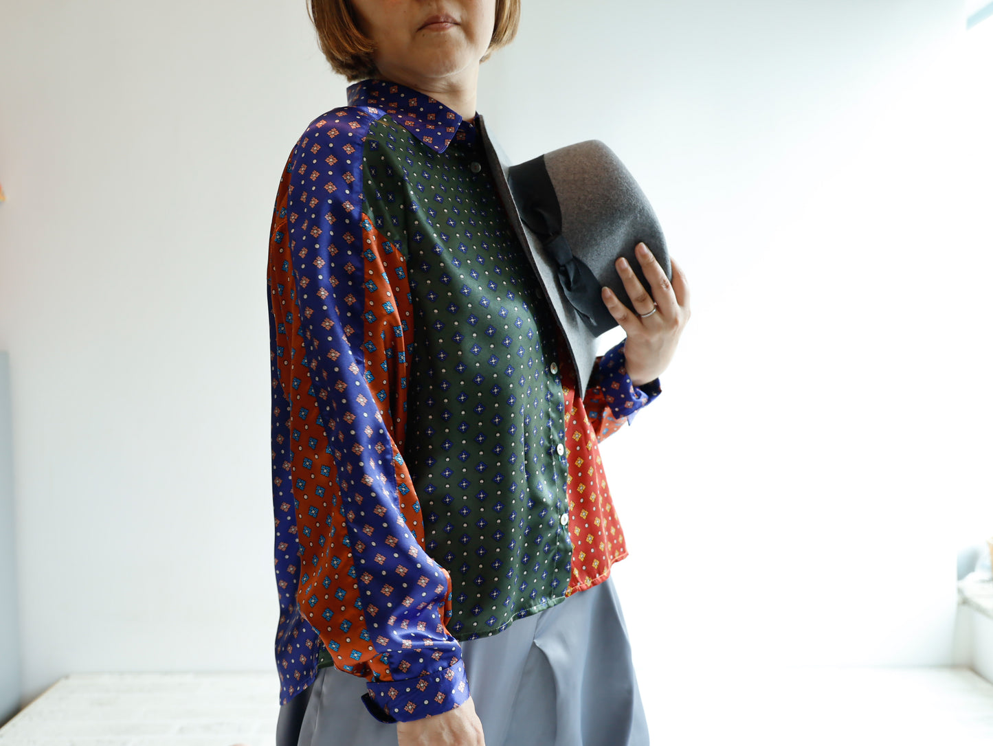 <T30RA> HANDSOME PATCHED WORK Shirt