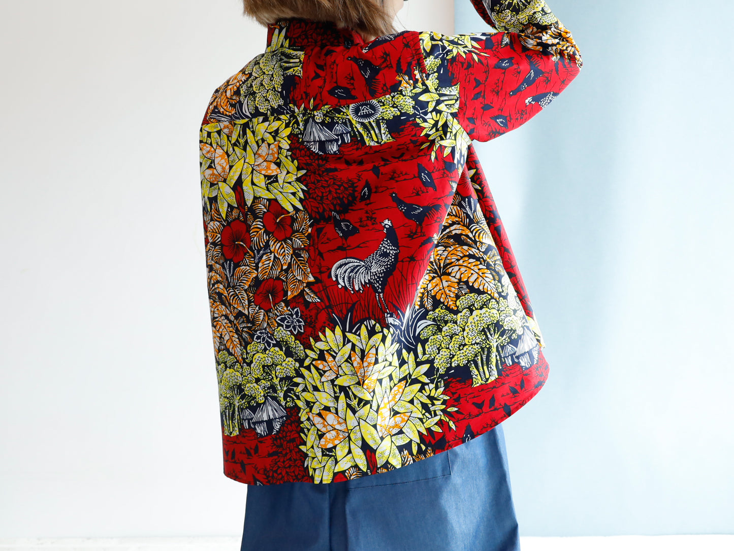 <T17J-023> AFRICAN PRINTED FRONT TUCK Shirt