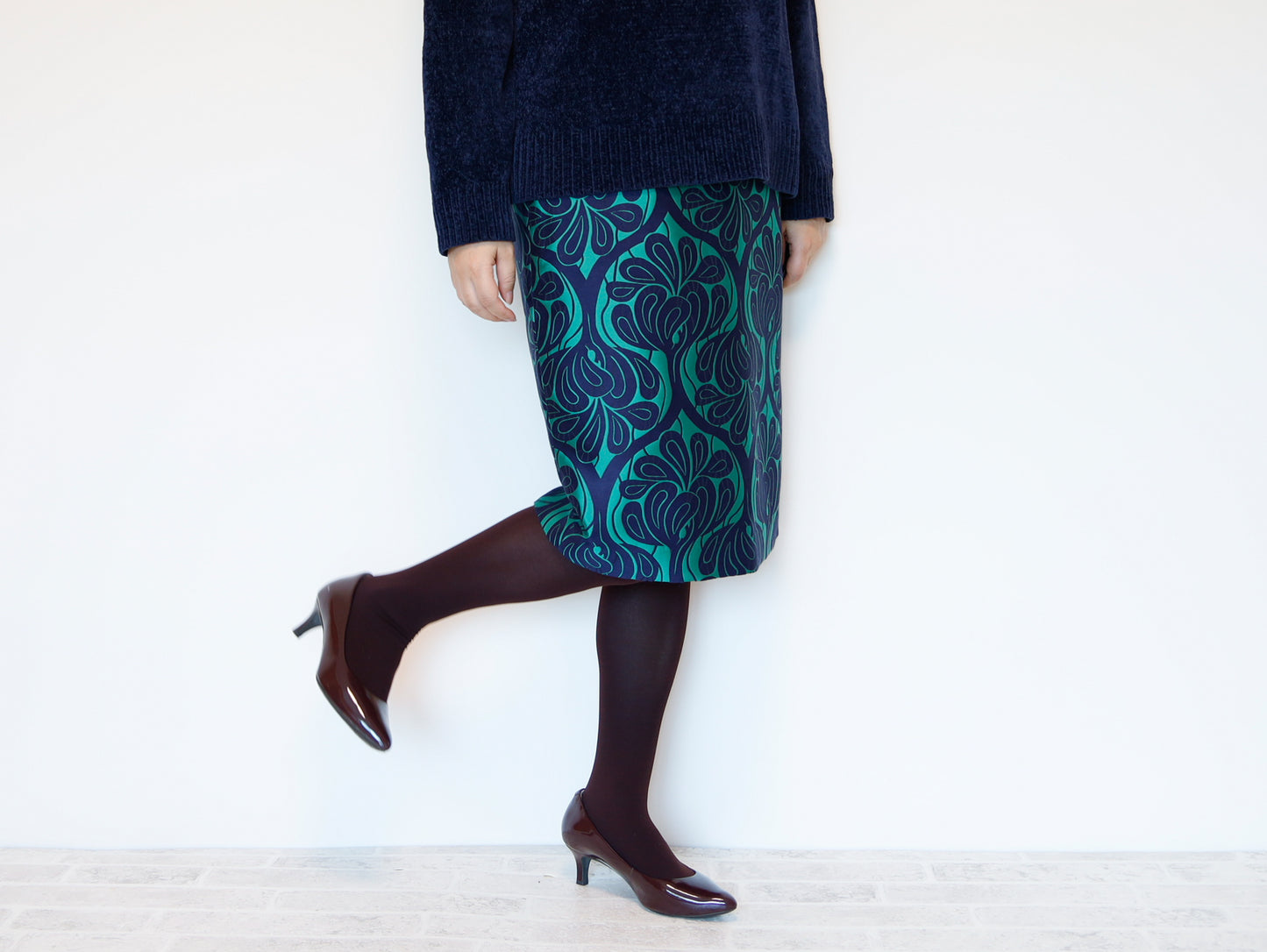 <S30V> COVENT GARDEN -Green tight skirt