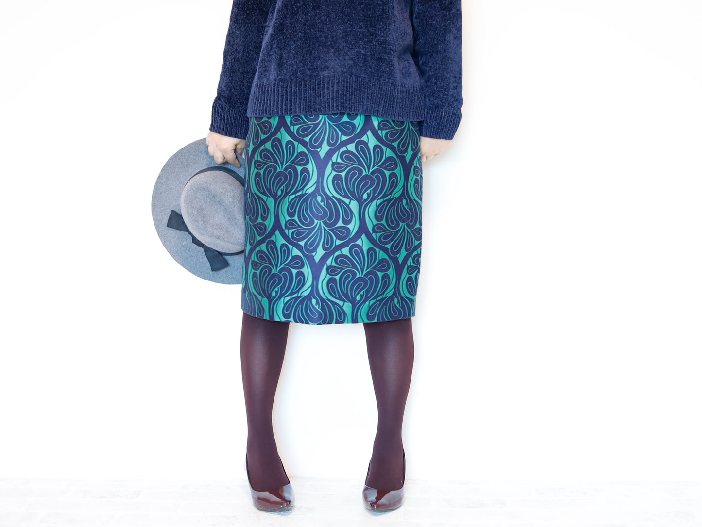 <S30V> COVENT GARDEN -Green tight skirt