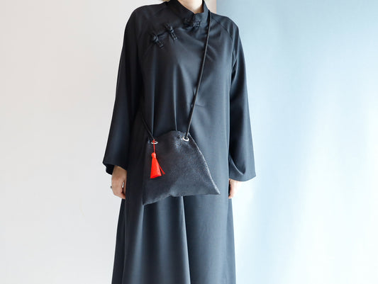 <B01NR> Little FUJIYAMA Bag  -NOIR