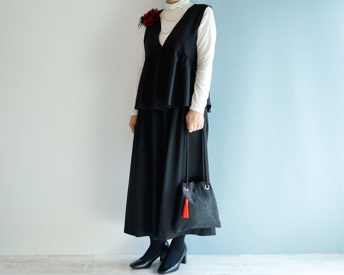<B01NR> Little FUJIYAMA Bag -NOIR