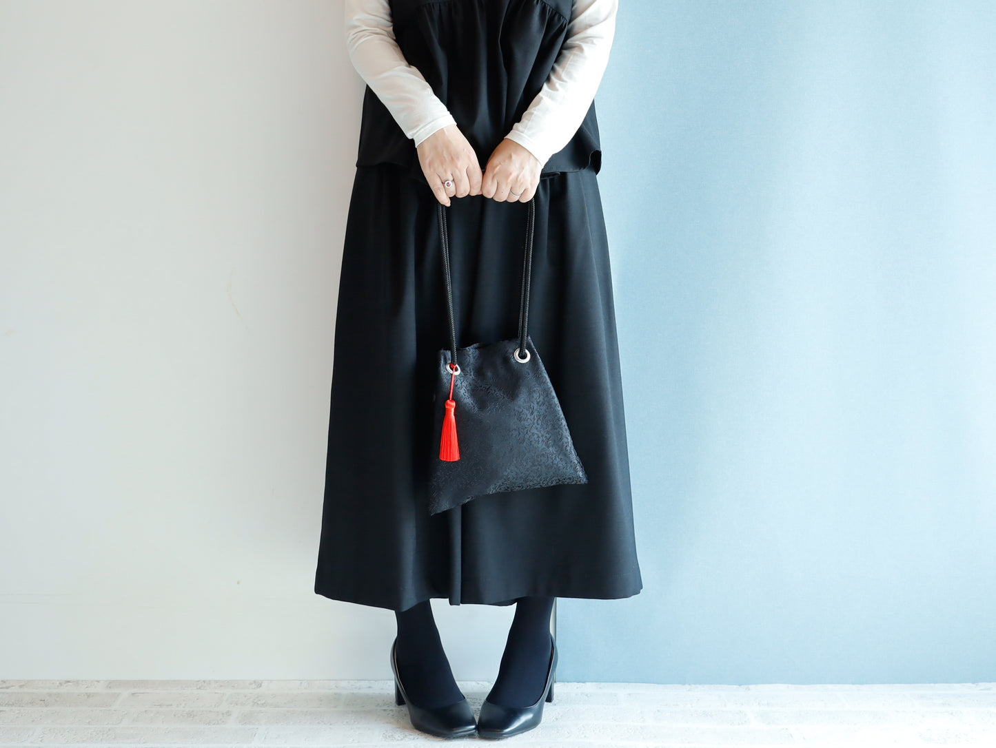 <B01NR> Little FUJIYAMA Bag -NOIR