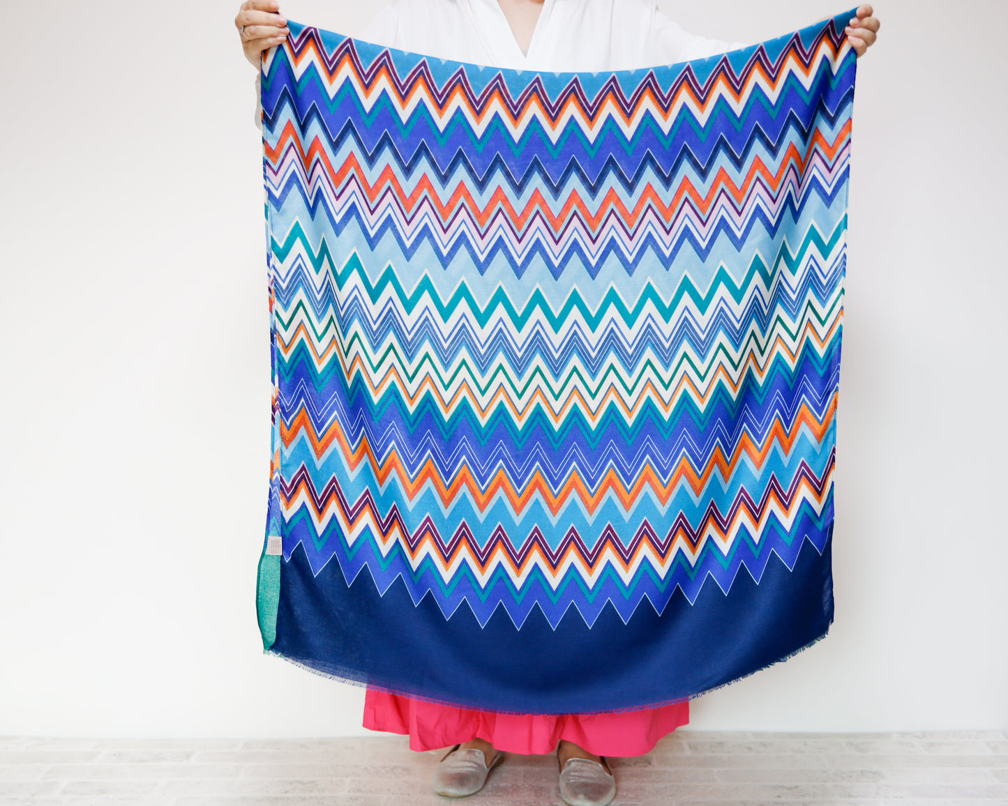 <A17> PRINTED Scarf ZIGZAG