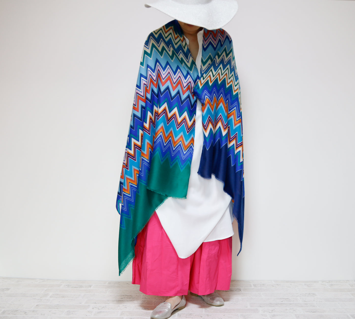 <A17> PRINTED Scarf ZIGZAG