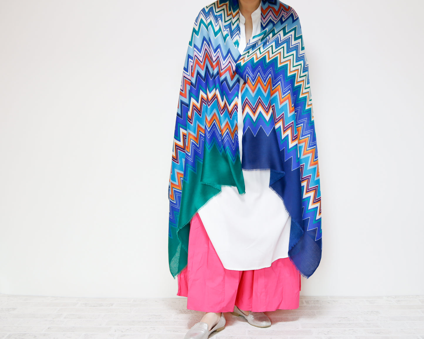 <A17> PRINTED Scarf ZIGZAG