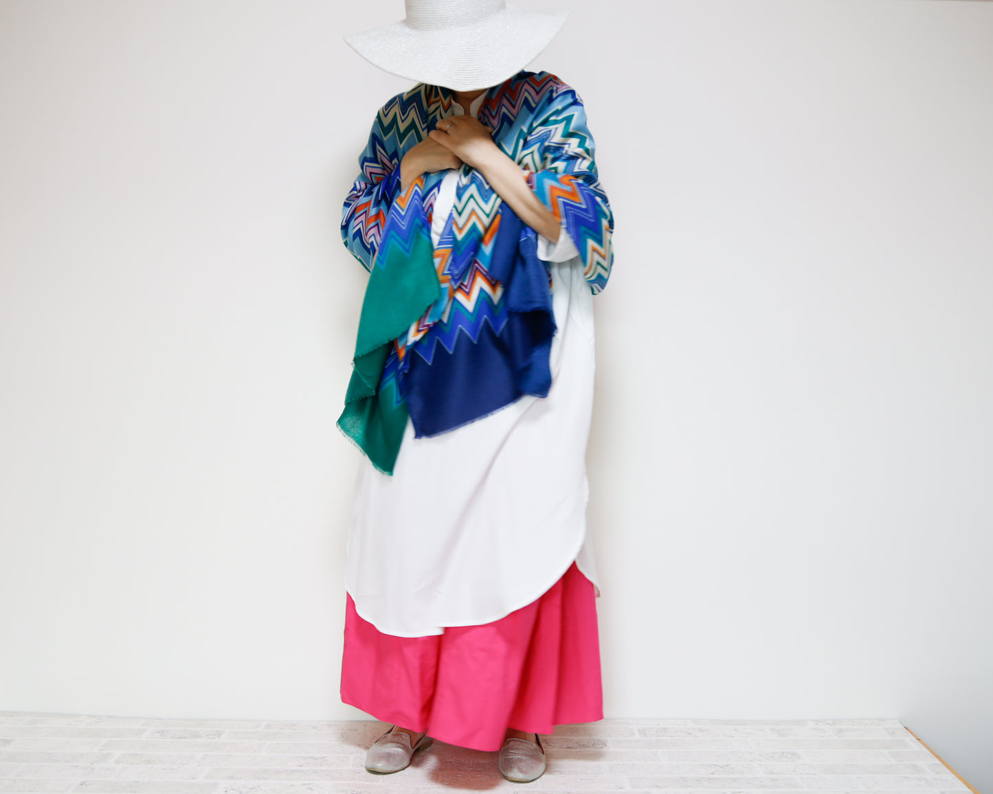 <A17> PRINTED Scarf ZIGZAG