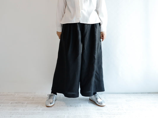 <P14NR-000> NOIR LINEN/RAYON GAUCHO