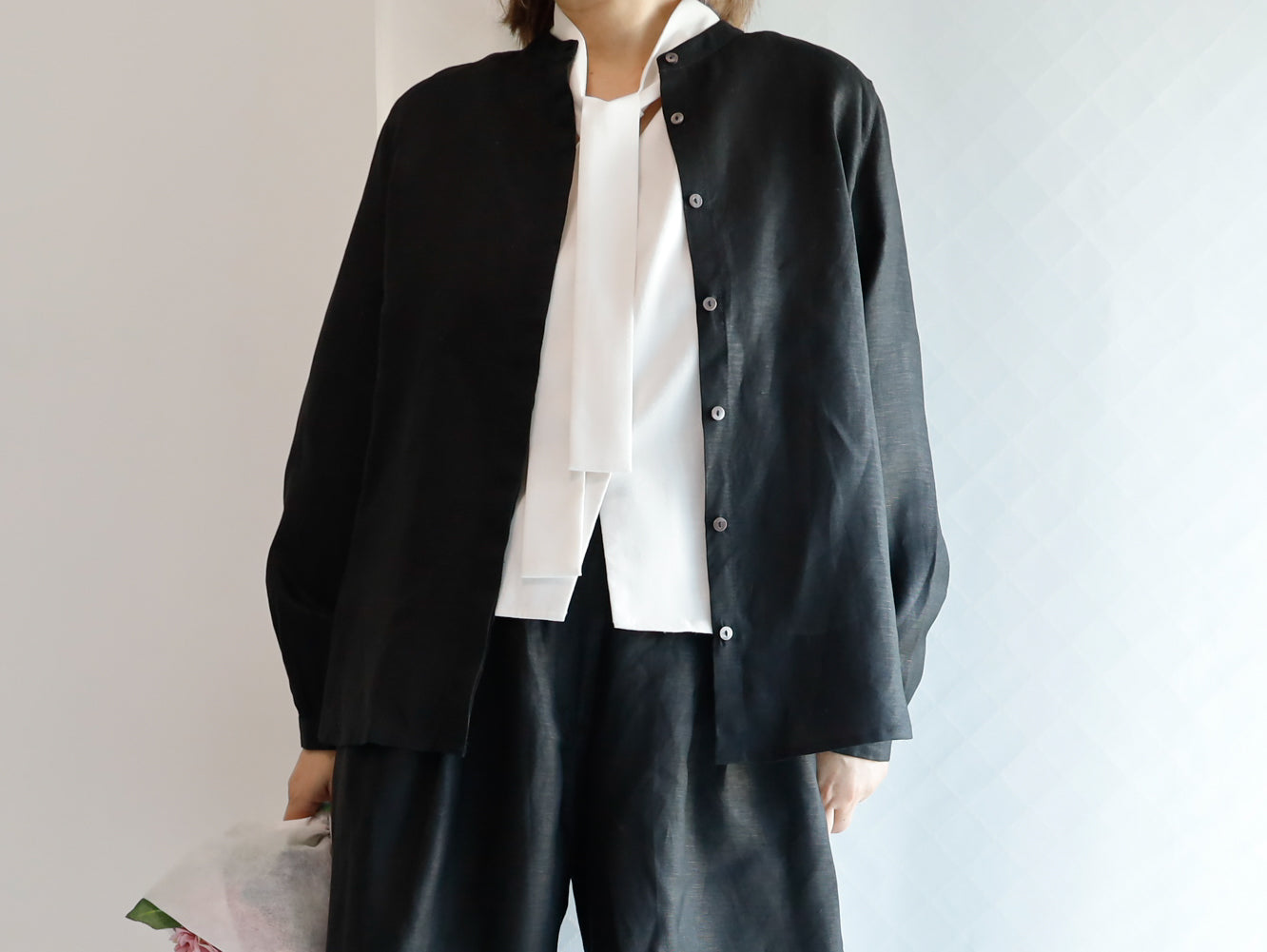 <T19NR-000> NOIR SHIRT Blouse LINEN
