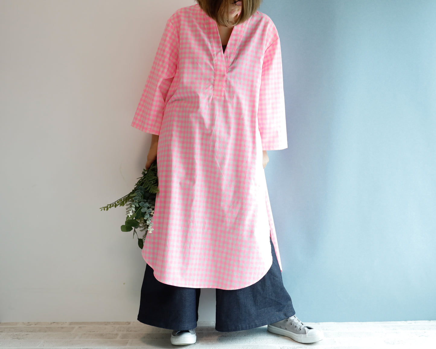 <D17G> SHIRT Dress PINK